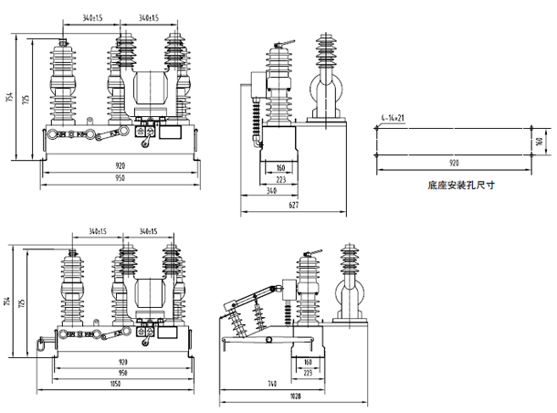 ZW32-12G-outdoor-high-voltage-vacuum-circuit-breaker