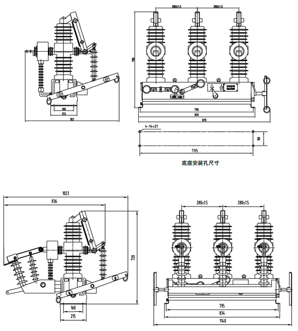 ZW43-12F-High-Voltage-Intelligent-Vacuum-Circuit-Breaker